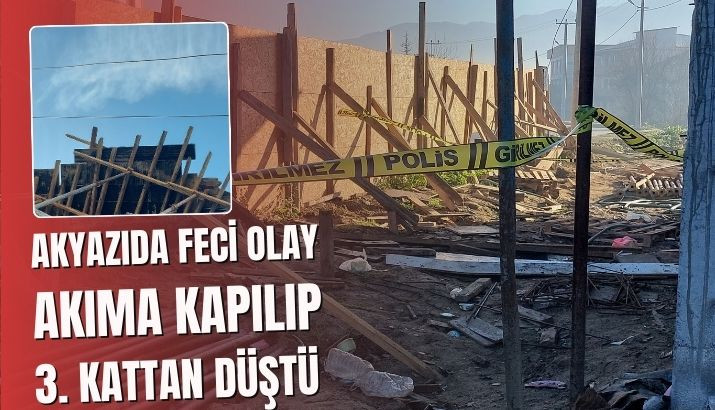 Akyazı'da Feci Olay Akıma Kapılıp Yere Düştü