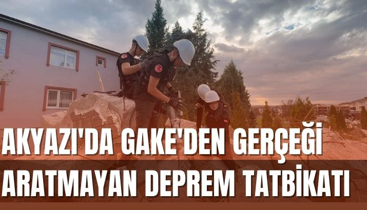 Akyazı'da Gerçeği Aratmayan Deprem Tatbikatı