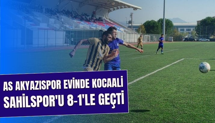 As Akyazıspor Evinde Kocaali Sahilspor'u 8-1'le Geçti