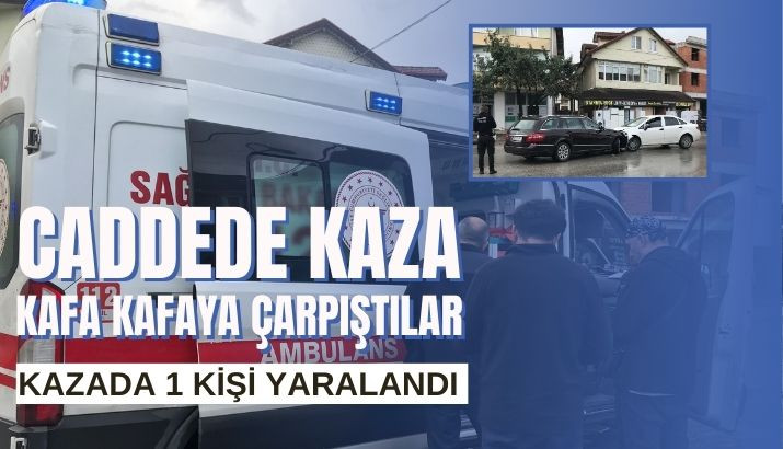 İnönü'de Kafa Kafaya Kaza: 1 Yaralı!