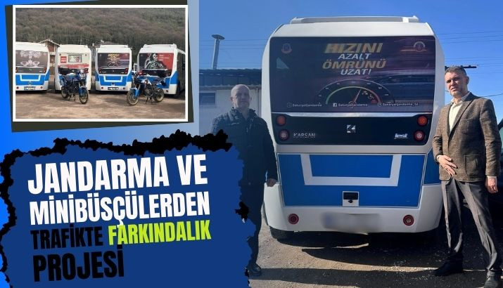 Akyazı'da Jandarma ve Minibüsçülerden Trafik İşbirliği